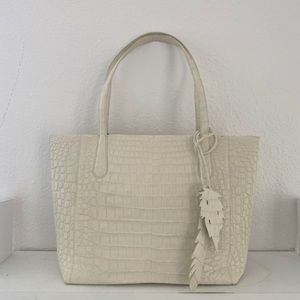 Nancy Gonzalez Cream Tote Bag